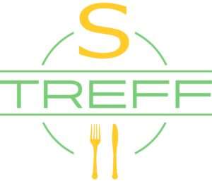 Das Logo von S-Treff: Ein stilisiertes "S" in Gelb und Grün, umgeben von einem Kreis. Einfach und modern.